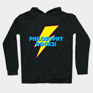 PHILOSOPHY ROCKS! LIGHTNING LOGO SLOGAN FOR TEACHERS, LECTURERS ETC. Hoodie